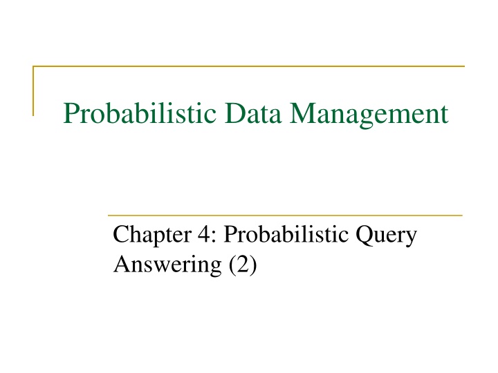 probabilistic data management