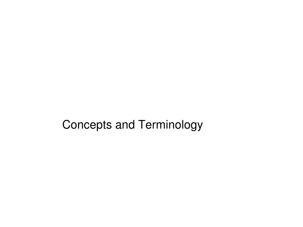 concepts and terminology