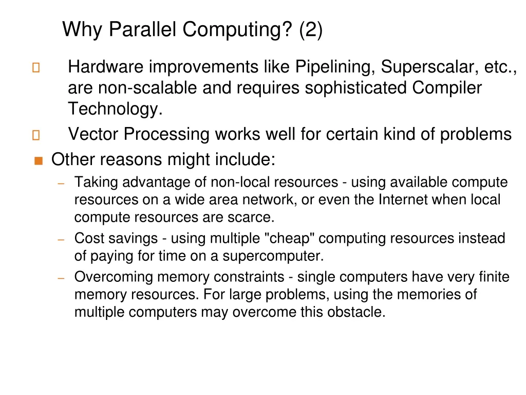 why parallel computing 2