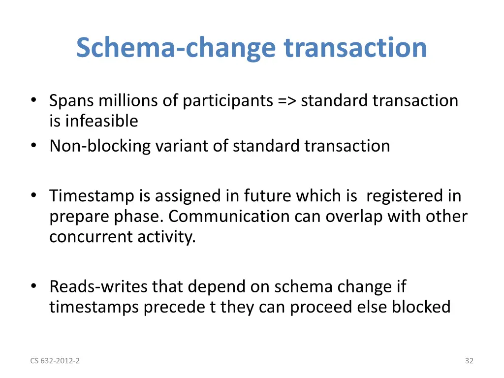 schema change transaction