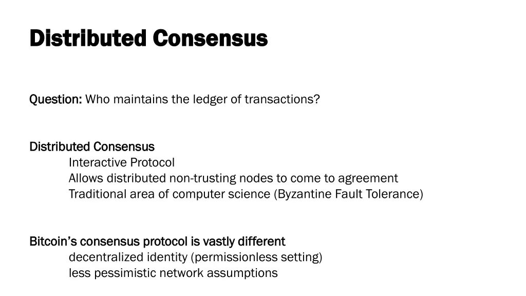 distributed consensus distributed consensus