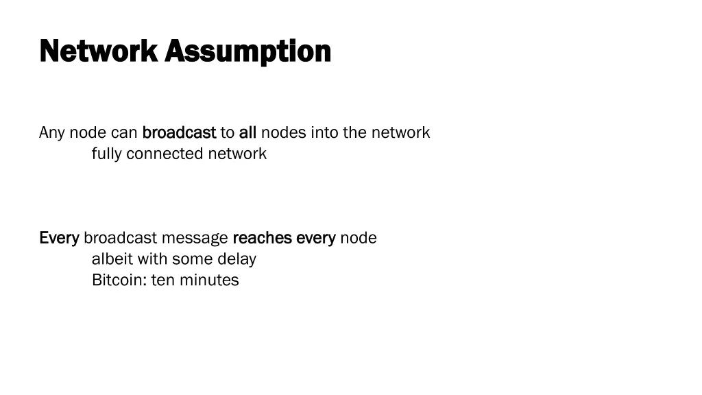 network assumption network assumption