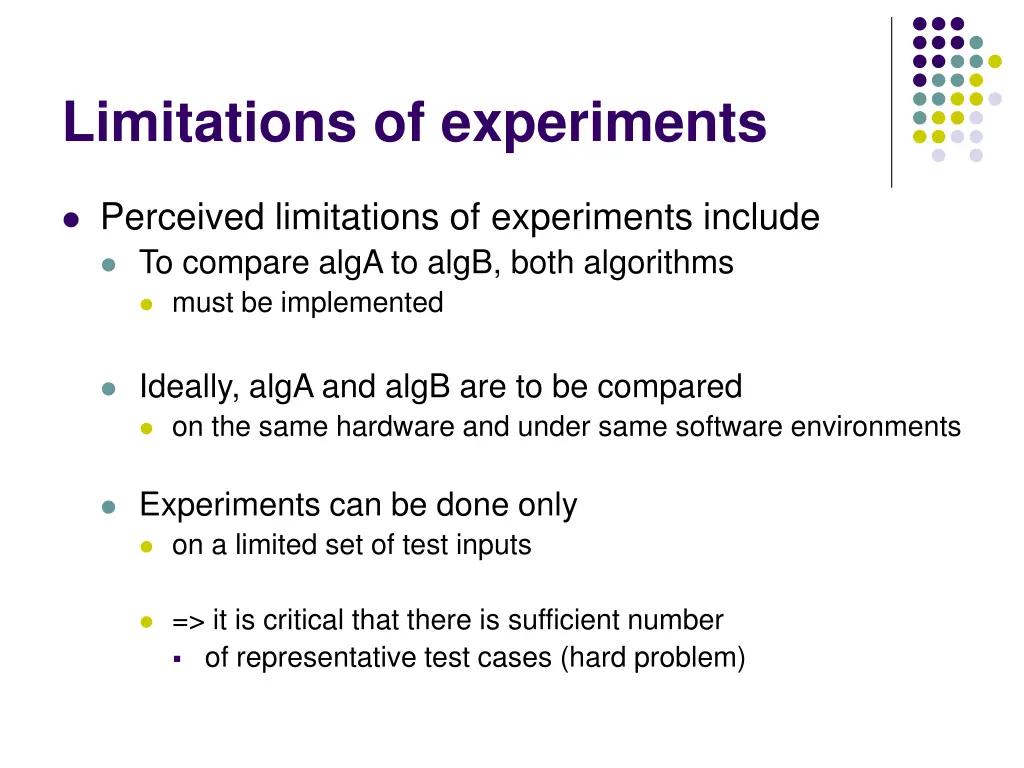 limitations of experiments