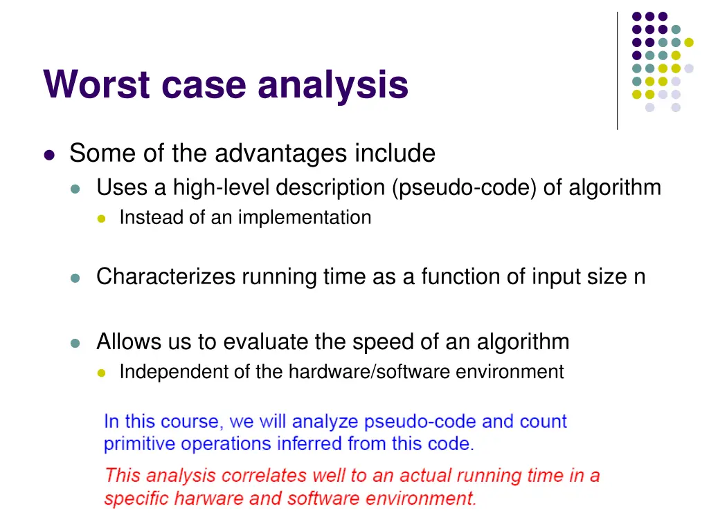 worst case analysis