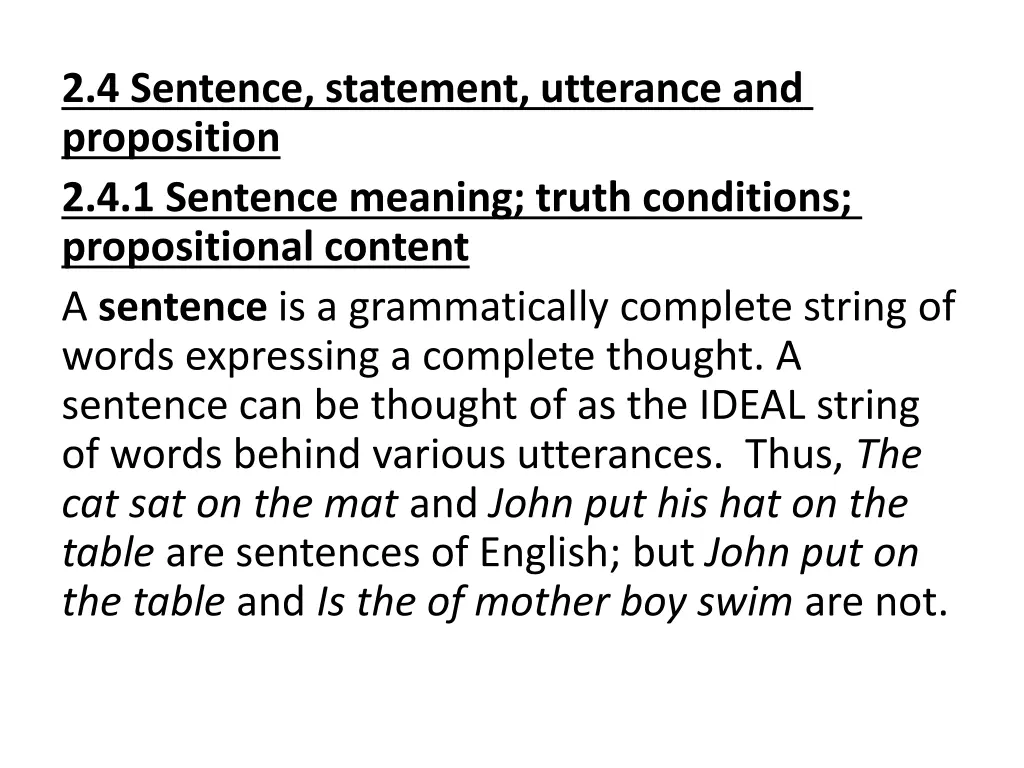 2 4 sentence statement utterance and proposition