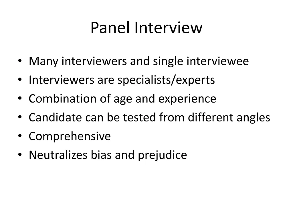 panel interview