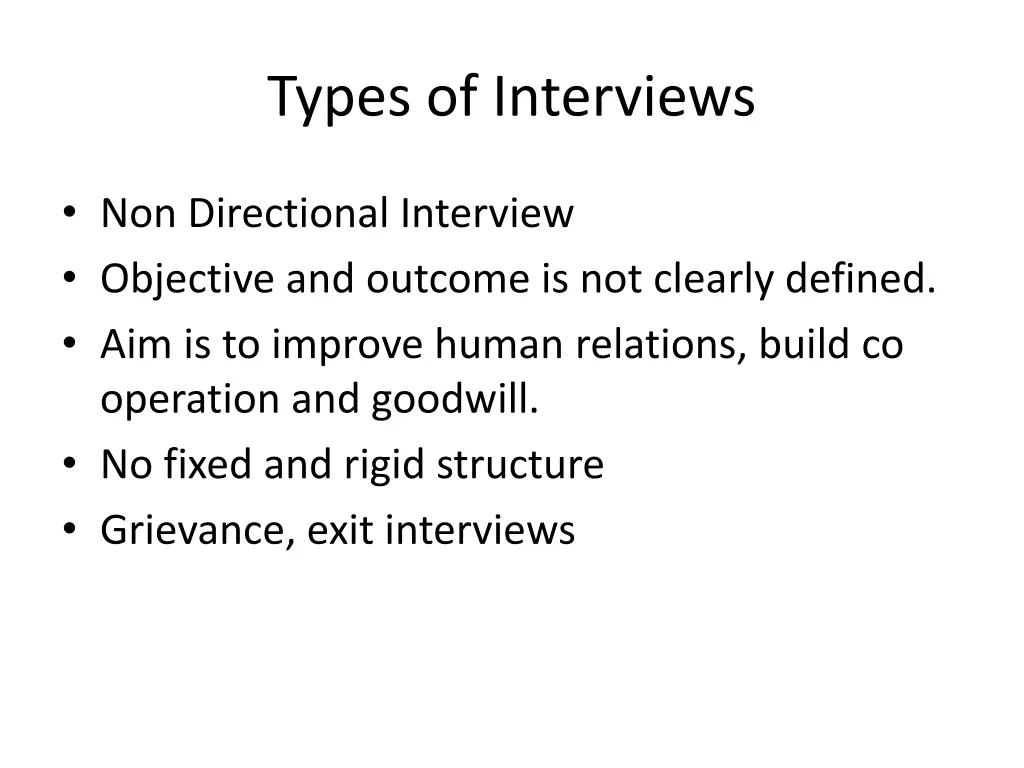 types of interviews 1