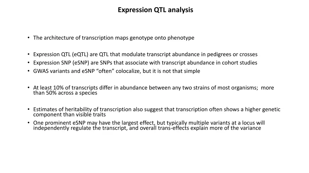 expression qtl analysis