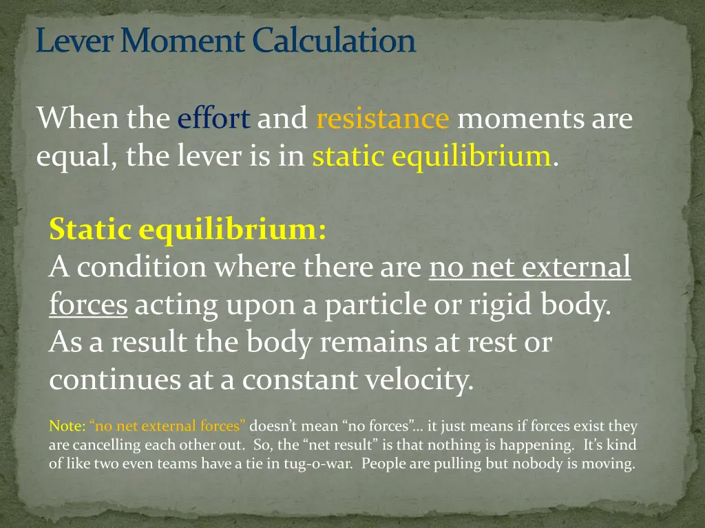 lever moment calculation 1