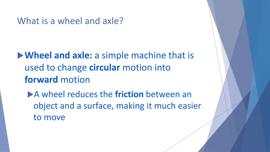 what is a wheel and axle 1