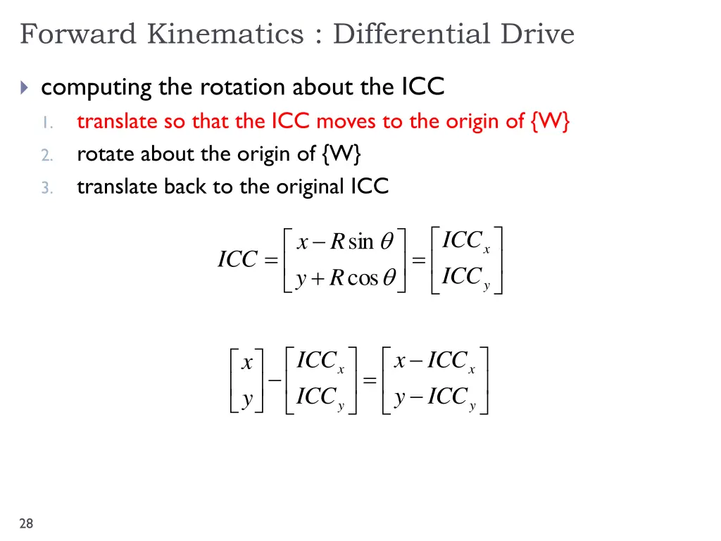 forward kinematics differential drive 4