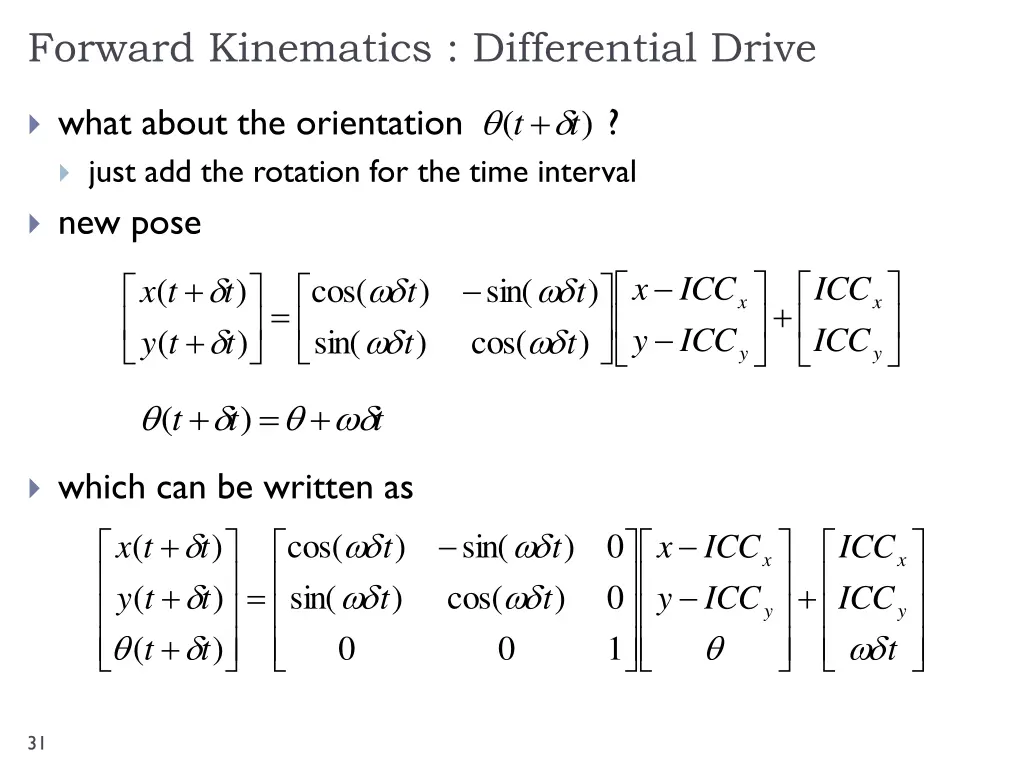 forward kinematics differential drive 7