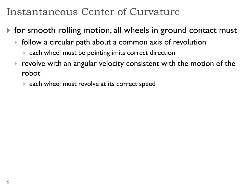 instantaneous center of curvature