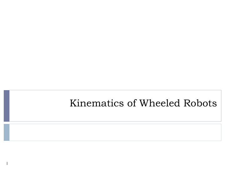 kinematics of wheeled robots