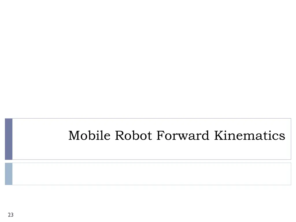 mobile robot forward kinematics