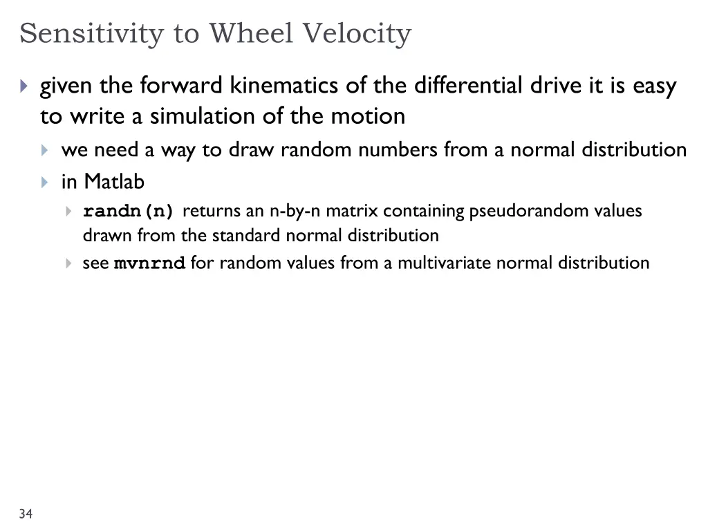 sensitivity to wheel velocity 3