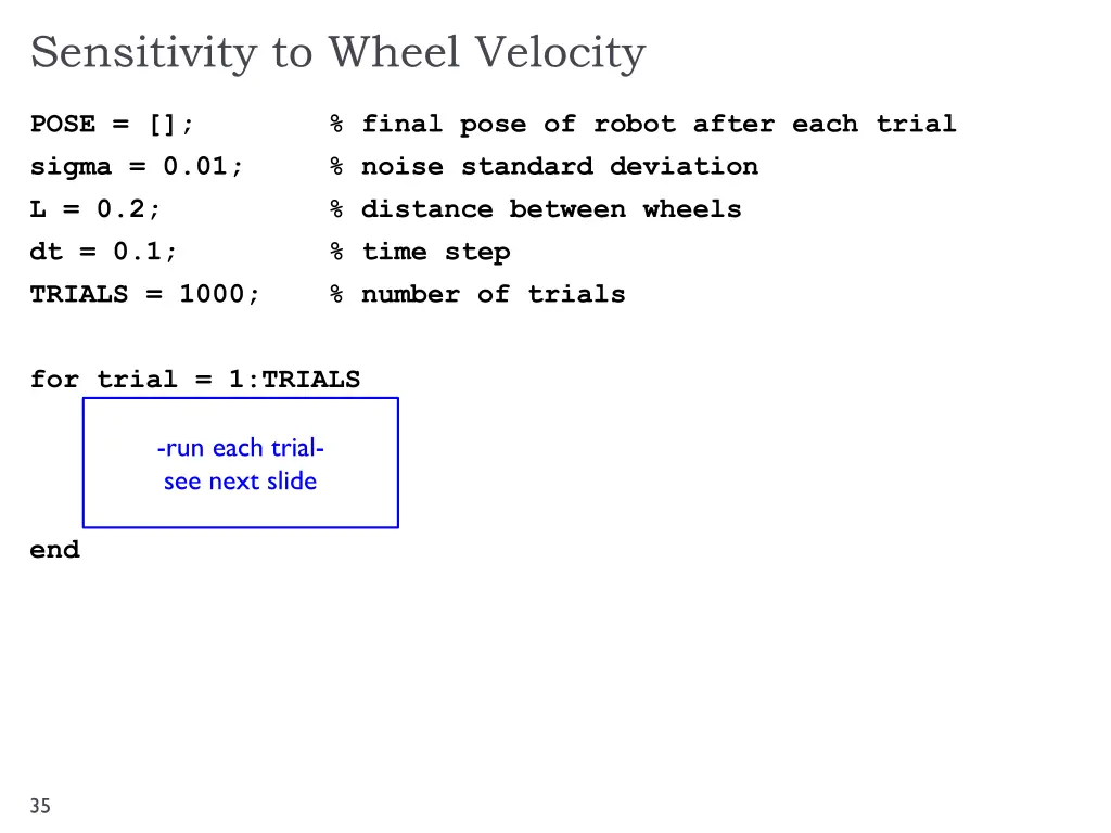 sensitivity to wheel velocity 4