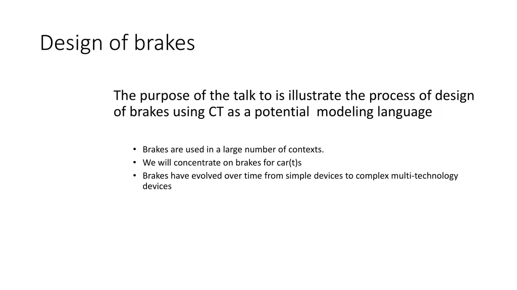 design of brakes