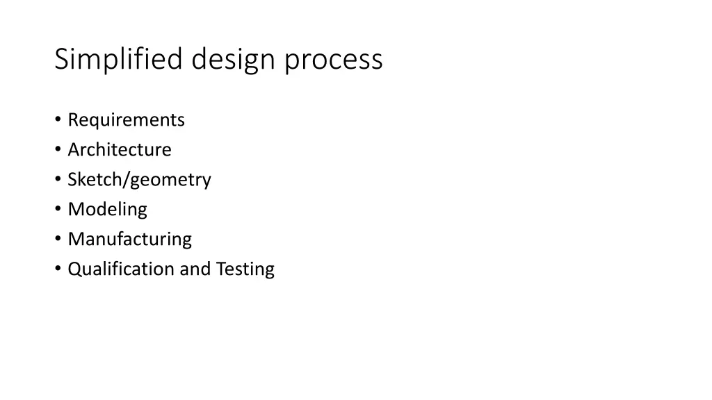 simplified design process