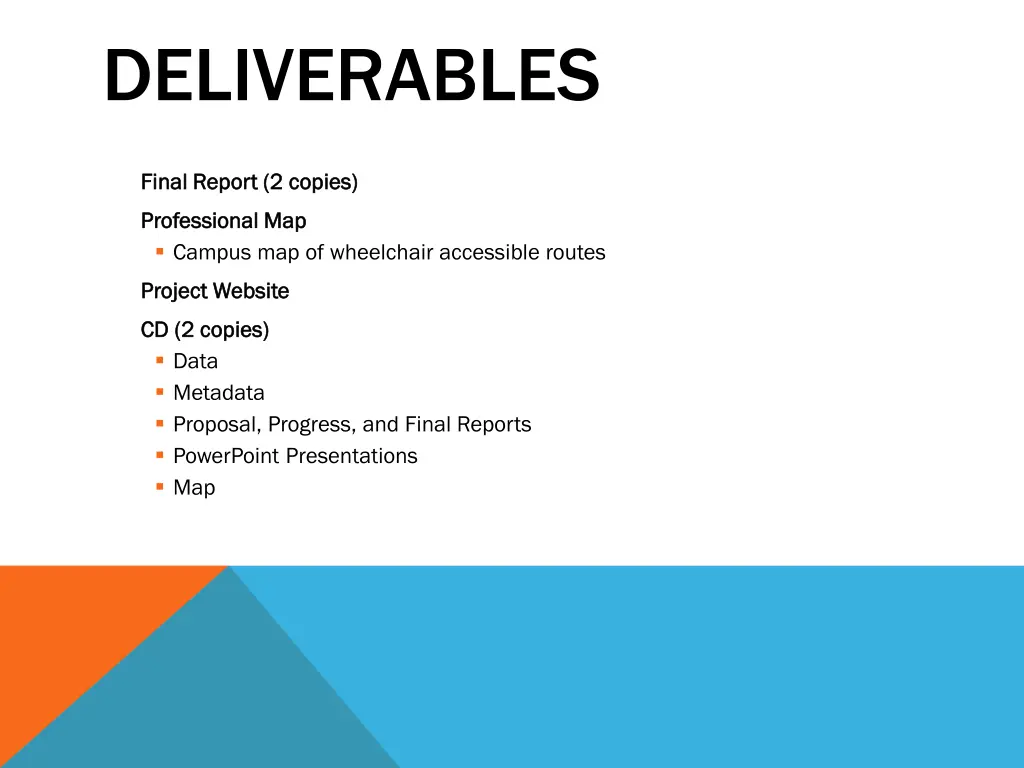 deliverables