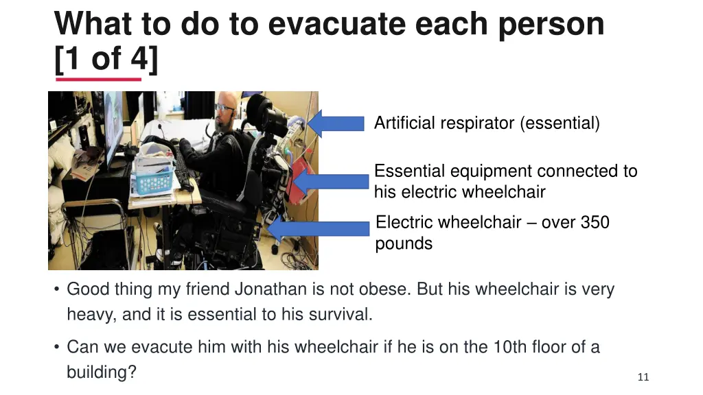 what to do to evacuate each person 1 of 4