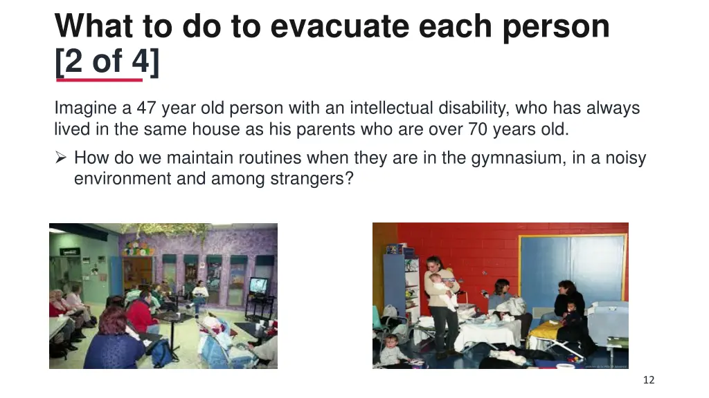 what to do to evacuate each person 2 of 4