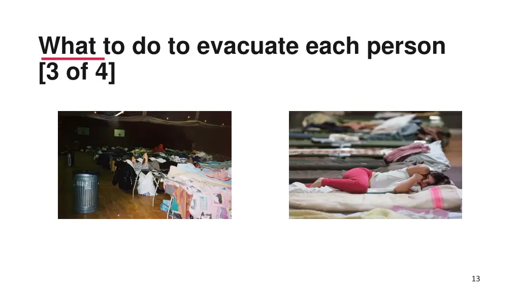 what to do to evacuate each person 3 of 4