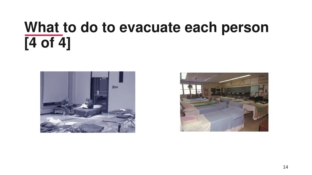 what to do to evacuate each person 4 of 4