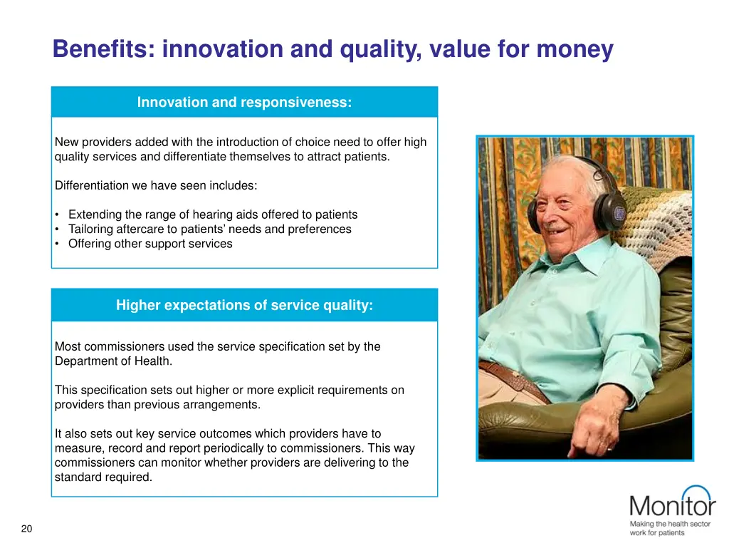 benefits innovation and quality value for money