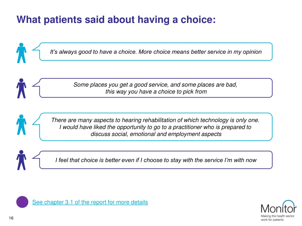 what patients said about having a choice