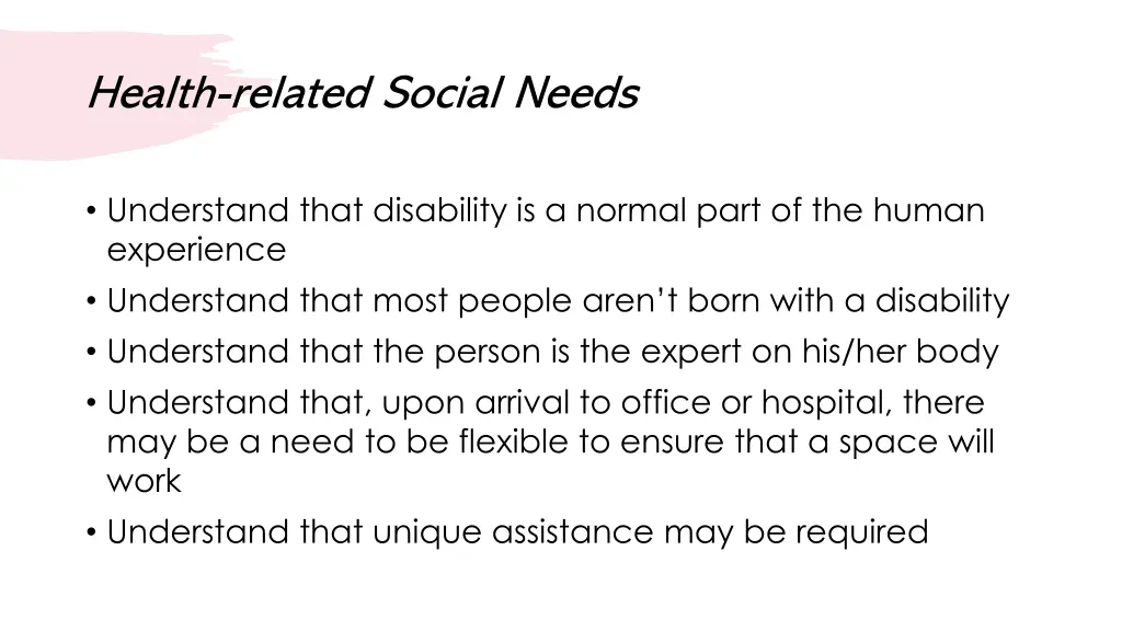 health related social needs