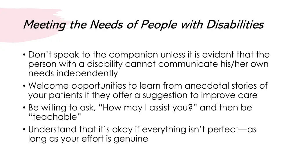 meeting the needs of people with disabilities 1