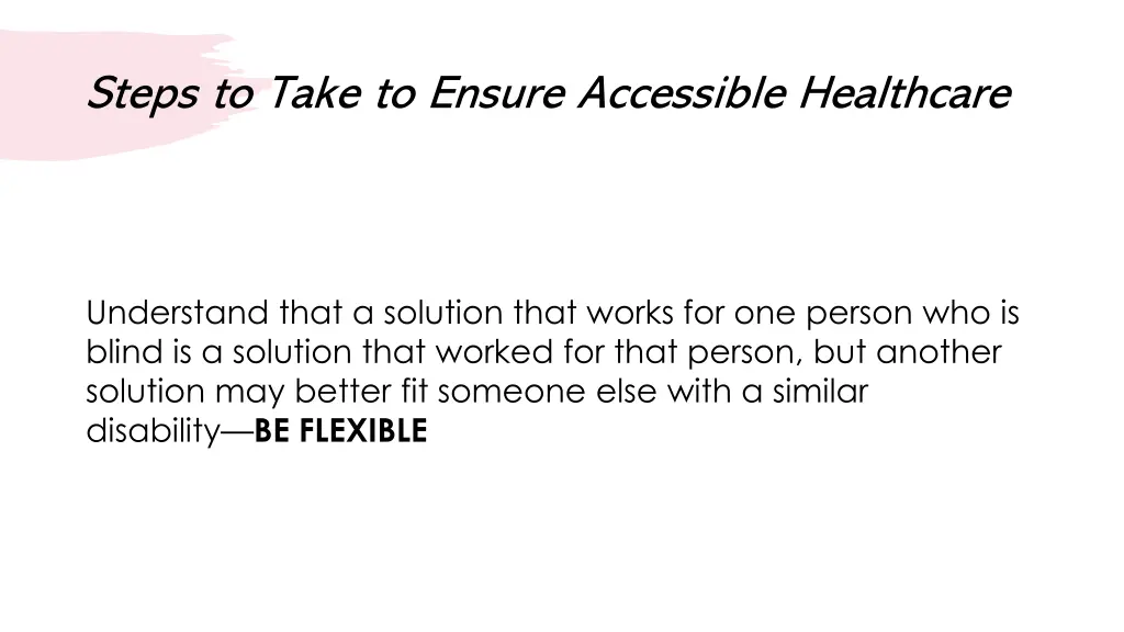 steps to take to ensure accessible healthcare 1