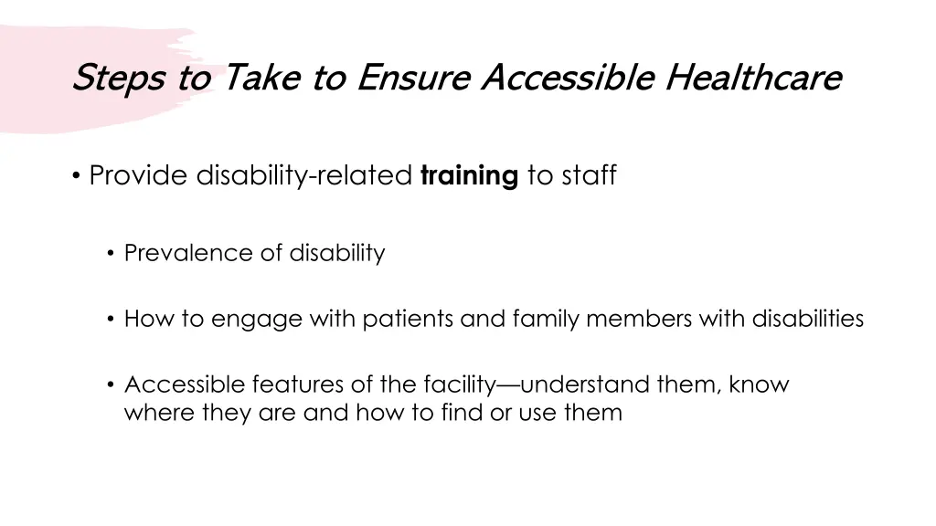 steps to take to ensure accessible healthcare 2