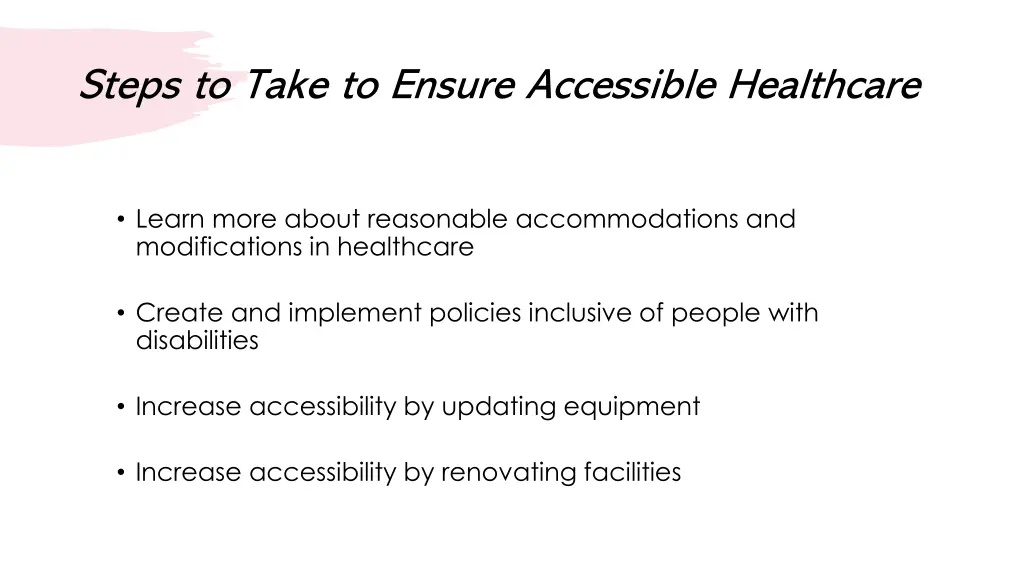 steps to take to ensure accessible healthcare 3