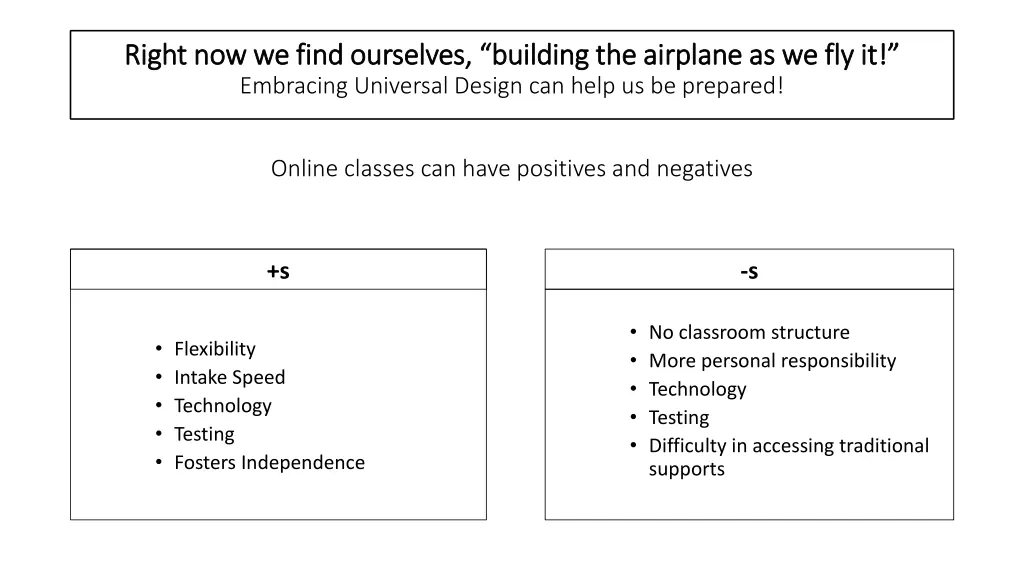 right now we find ourselves building the airplane