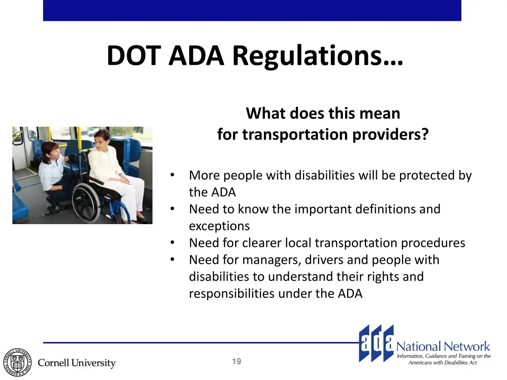 dot ada regulations