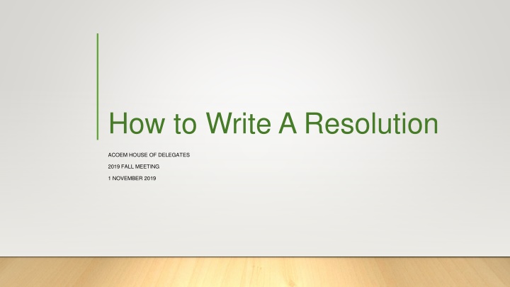 how to write a resolution