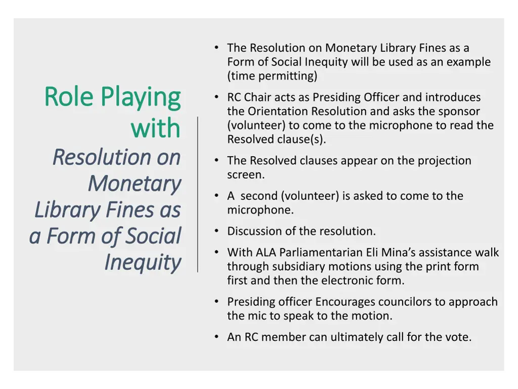 the resolution on monetary library fines