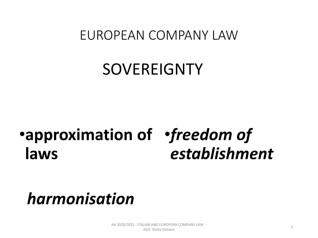 european company law 2