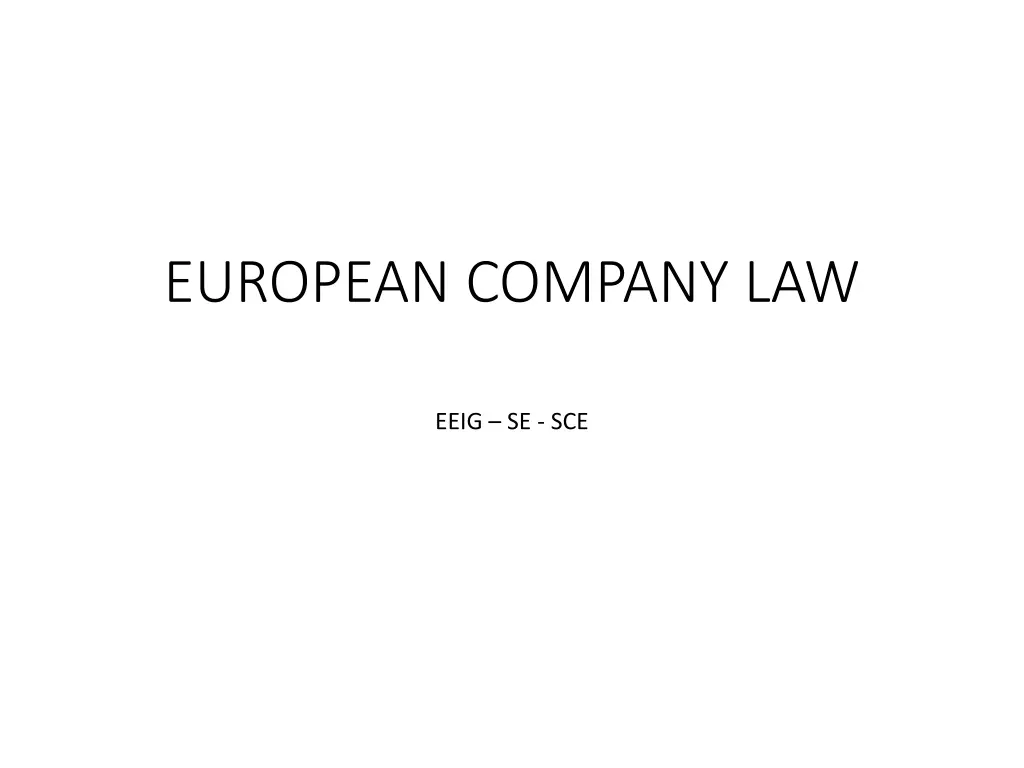 european company law