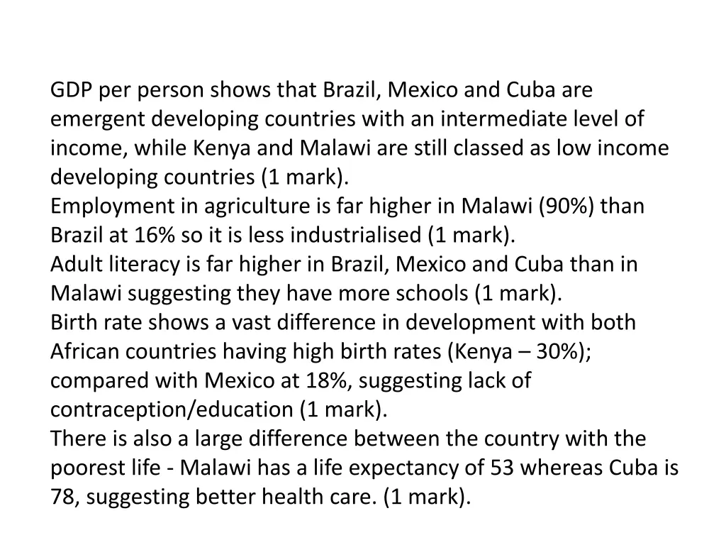 gdp per person shows that brazil mexico and cuba