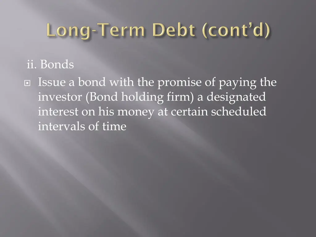 ii bonds issue a bond with the promise of paying