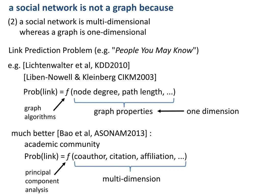 a social network is not a graph because 3