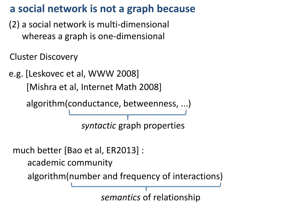 a social network is not a graph because 4