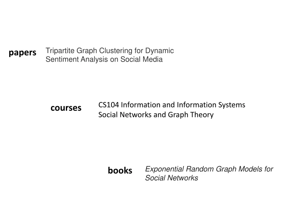 tripartite graph clustering for dynamic sentiment