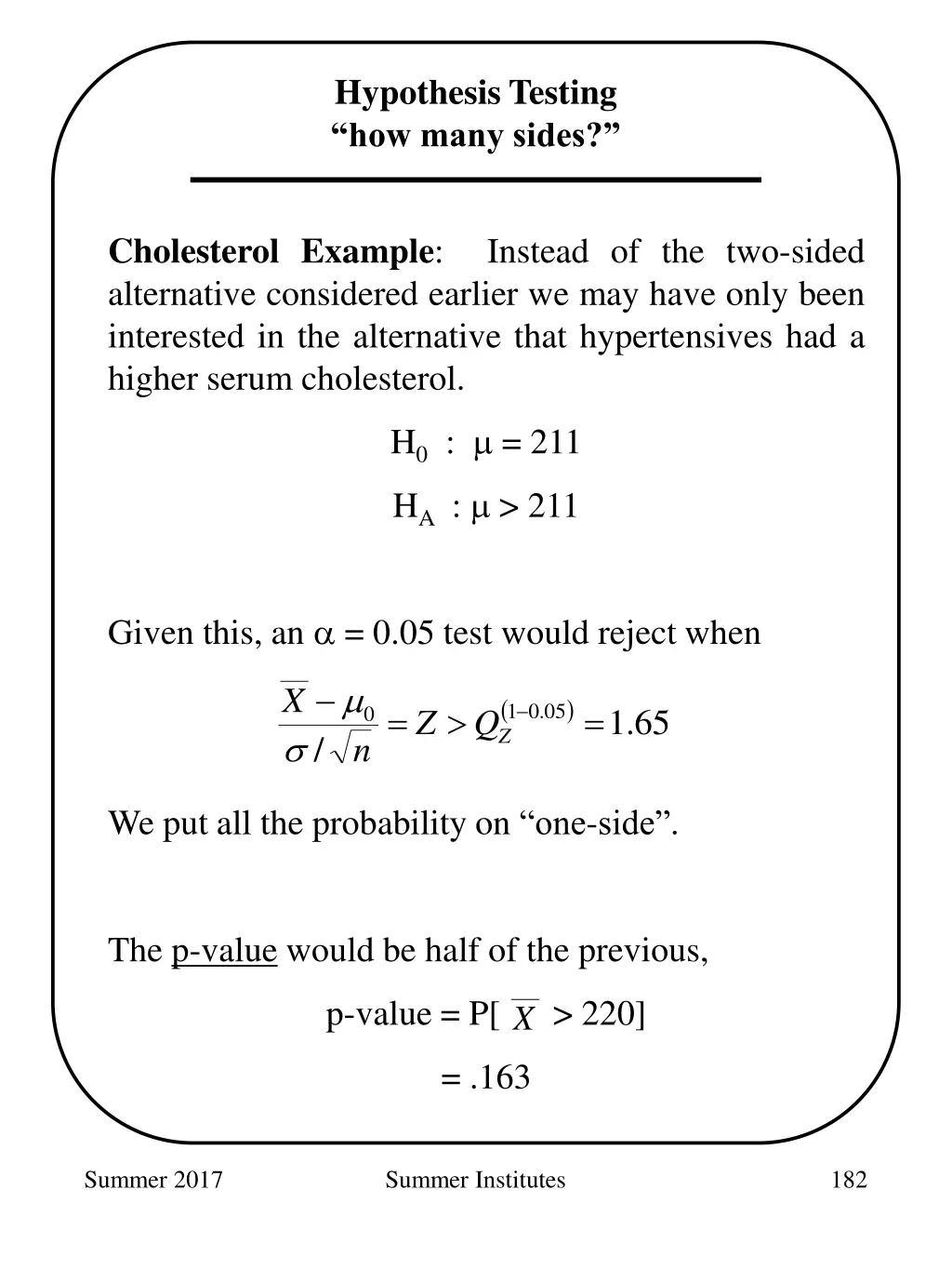 hypothesis testing how many sides 1