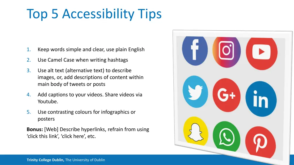 top 5 accessibility tips