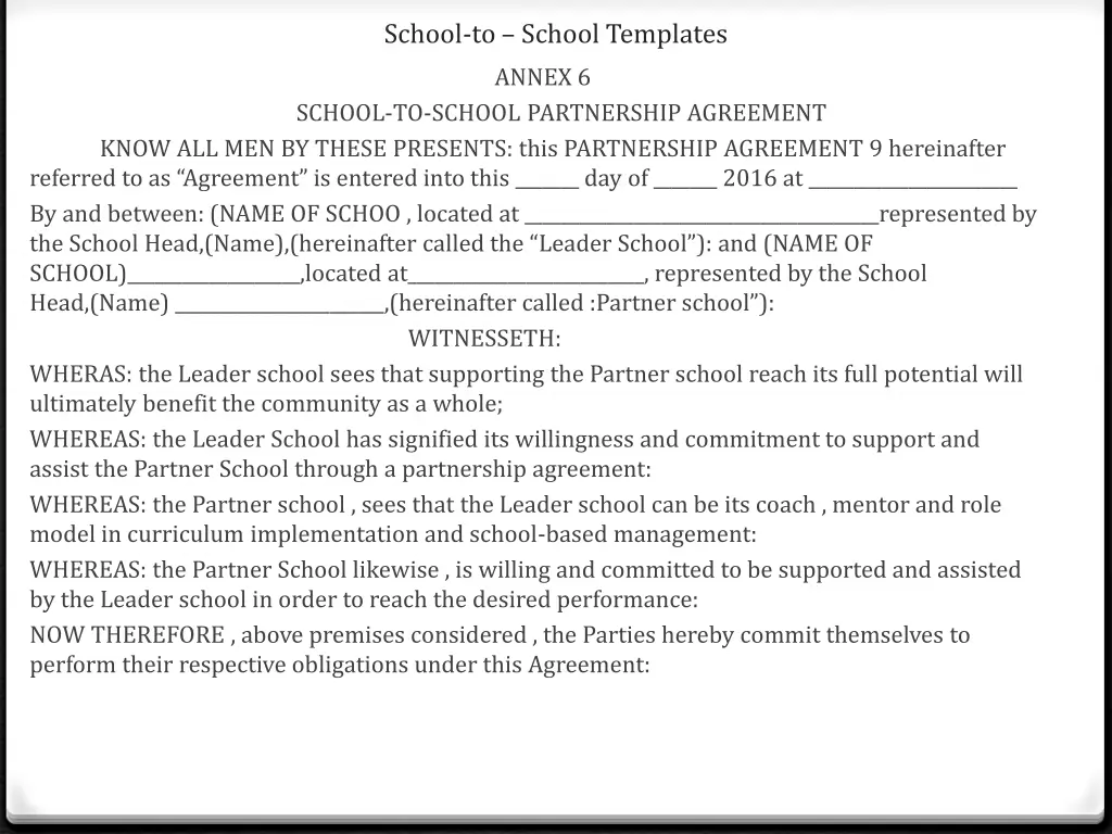 school to school templates