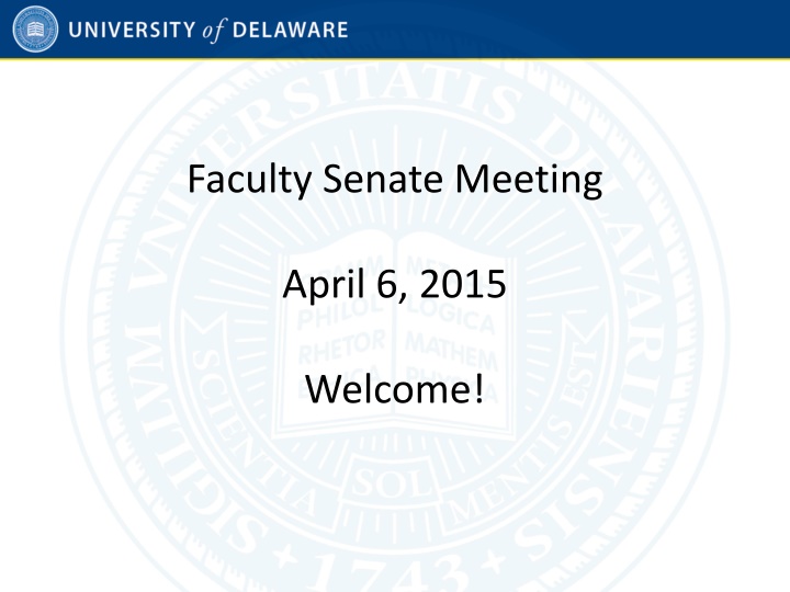 faculty senate meeting